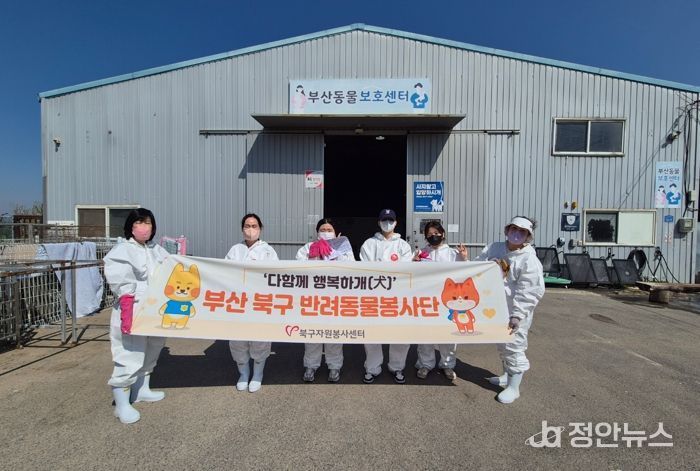 부산북구자원봉사센터 반려동물봉사단, ‘다함께 행복하개(犬)’ 유기견보호센터 봉사활동 실시