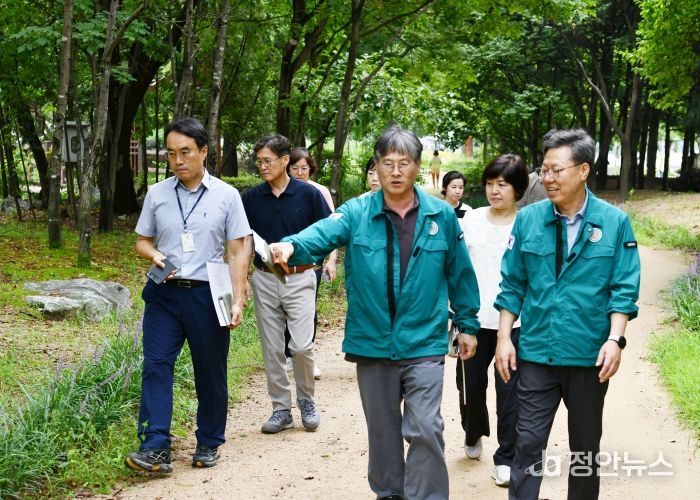 수원시 영통구 박사승 구청장, 머내생태공원 정비사업 생활 속 대전환 접목