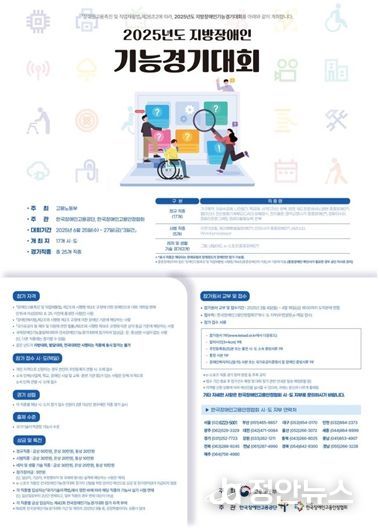 2025년 지방장애인기능경기대회 홍보 포스터