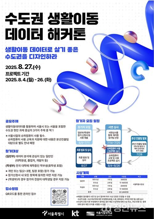 수도권 생활이동 데이터 해커톤 포스터