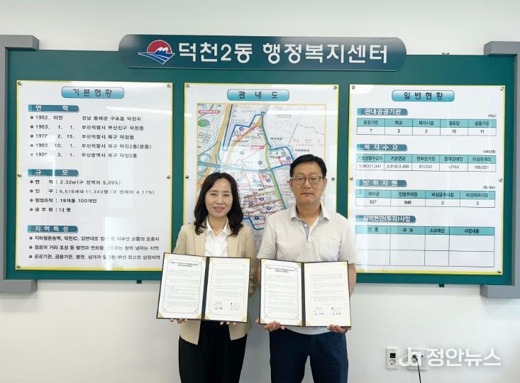 덕천2동, 주거취약가구 현관방충망 설치사업을 위한 업무협약