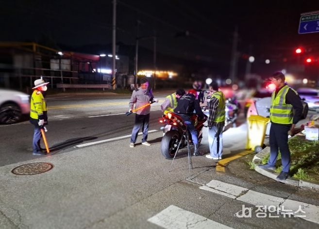 오토바이 등 소음유발 차량 합동단속