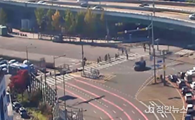 용산구 북한남삼거리 보행섬 설치 후