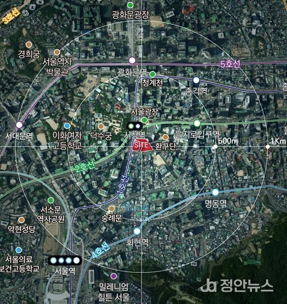 소공 지구단위계획구역 리모델링 사업 대상지 위치도