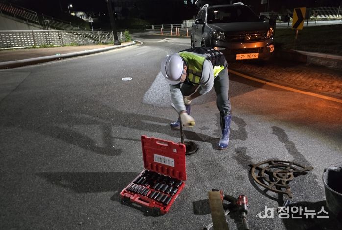 진안군, 진안읍 단양리 상수도관 세척 추진