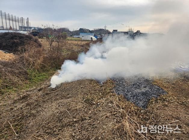 파주시, 운정신도시 외곽 불법소각 야간단속 실시