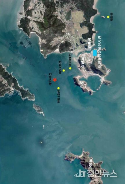 태안 마도 해역 수중발굴조사 현황도