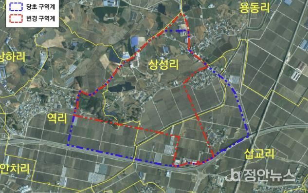 토지거래허가구역 조정 도면