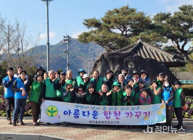 새마을운동 합천군지회, 아름다운 합천가꾸기 겨울꽃 식재 실시