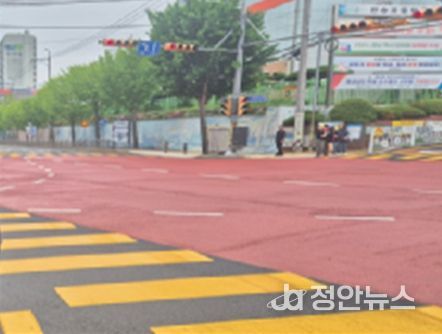 반송초등학교 어린이보호구역 정비