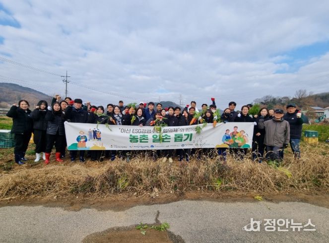 농촌 일손 돕기 봉사활동 단체 사진
