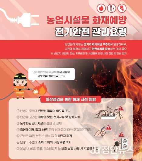 통영시, 겨울철 시설하우스 화재 예방 당부