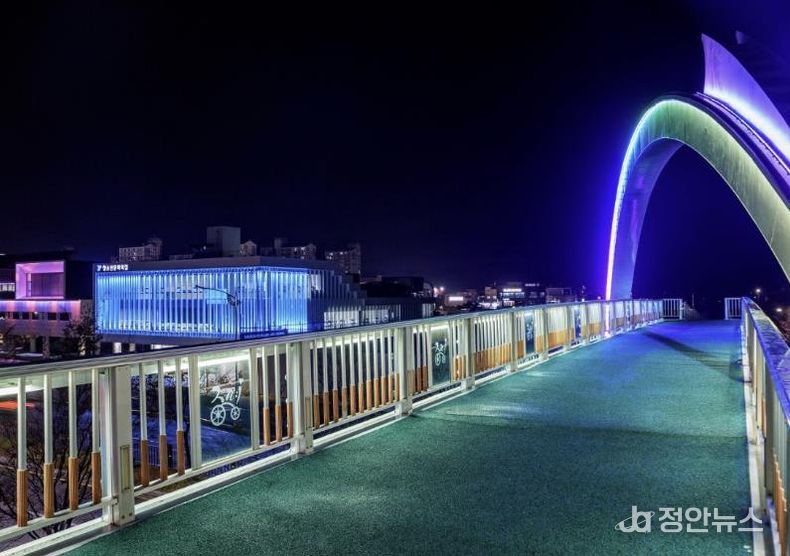 증평군 야간경관조명 설치공사 완료