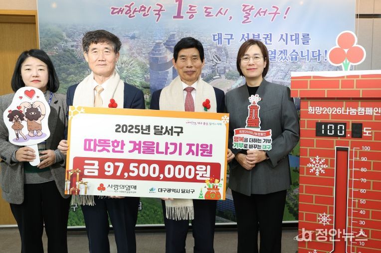 대구사회복지공동모금회, 달서구 ‘사랑의 열매 달기’ 참여… 9,750만 원 성금 전달