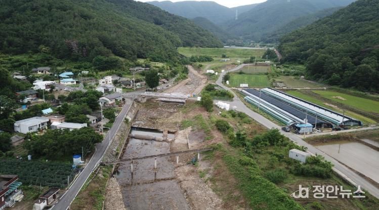 지방하천 준설 및 하도 정비 전경