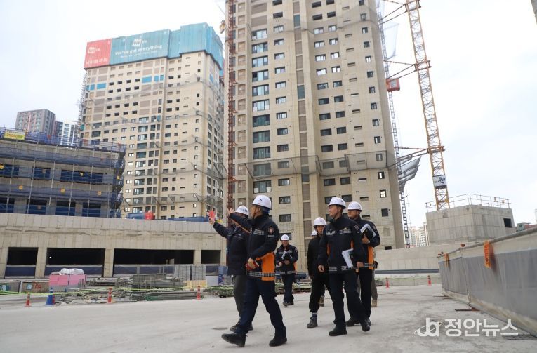 계양소방서, 겨울철 고층건축물 공사현장 대상 관서장 현장예찰