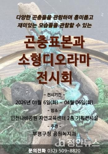 인천나비공원, ‘곤충표본과 소형디오라마 전시회’ 개최