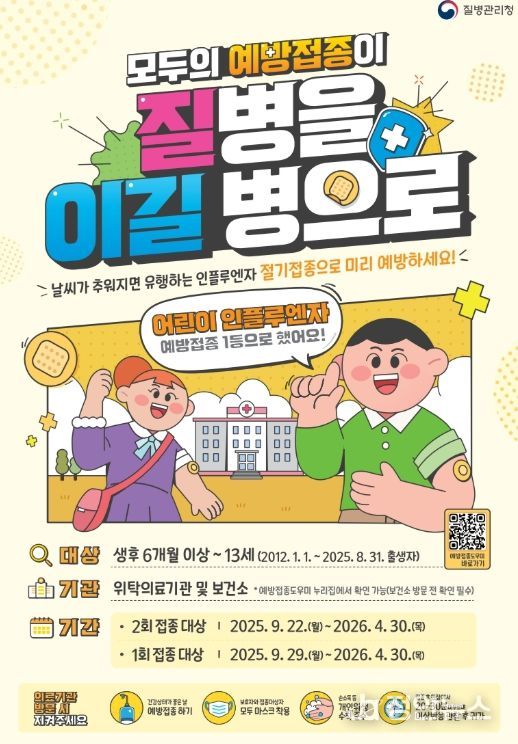 어린이 독감 유행 지속 남원시, 예방접종 홍보문