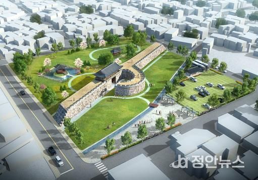 창원읍성 동문지 복원사업 조감도