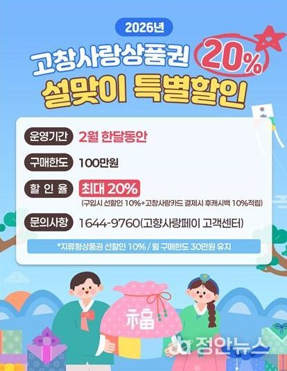 고창사랑상품권, 설명절 할인판매