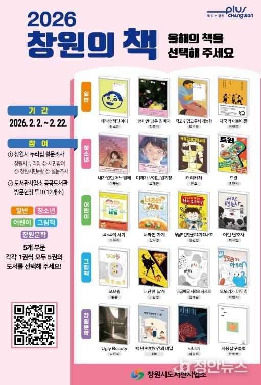 2026 창원의 책 시민선호도조사 홍보 포스터