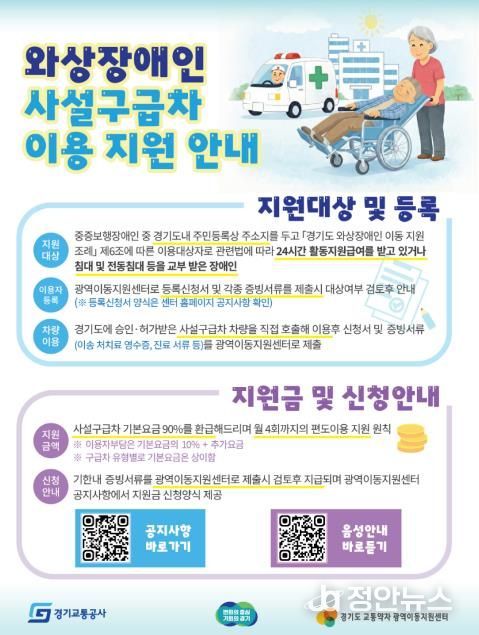 와상장애인 지원 포스터