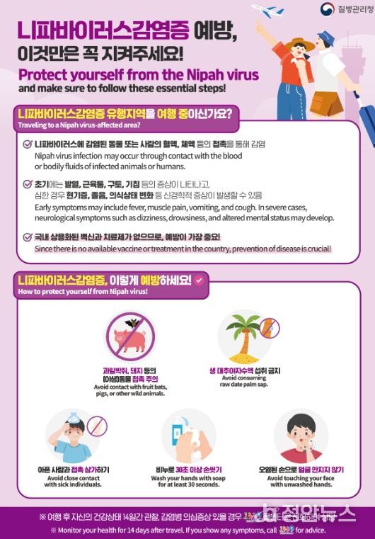 거창군, 설 연휴 니파바이러스 주의 당부