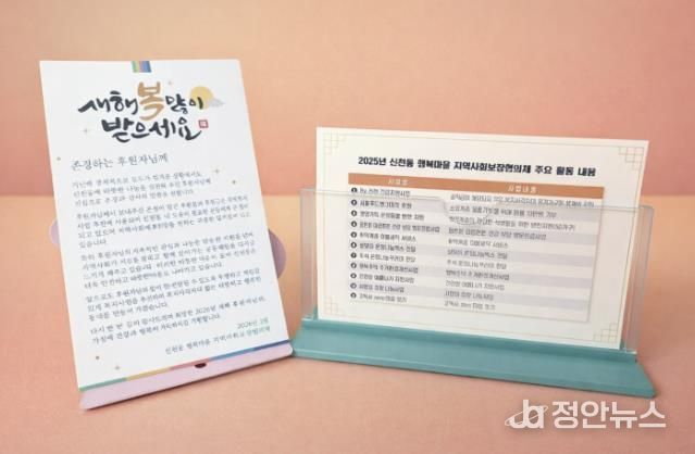 시흥시 신천동 지역사회보장협의체, 설 맞아 후원자에 감사 서한문 발송