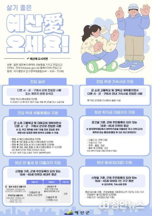 예산군 청년정책 홍보지
