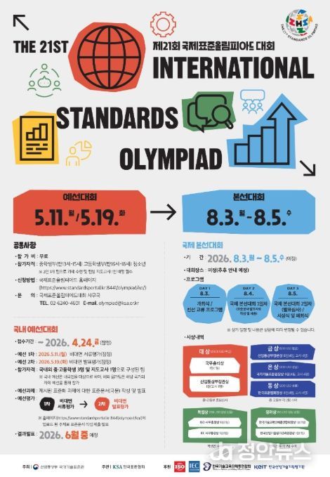 '제21회 국제표준올림피아드' 참가신청 포스터