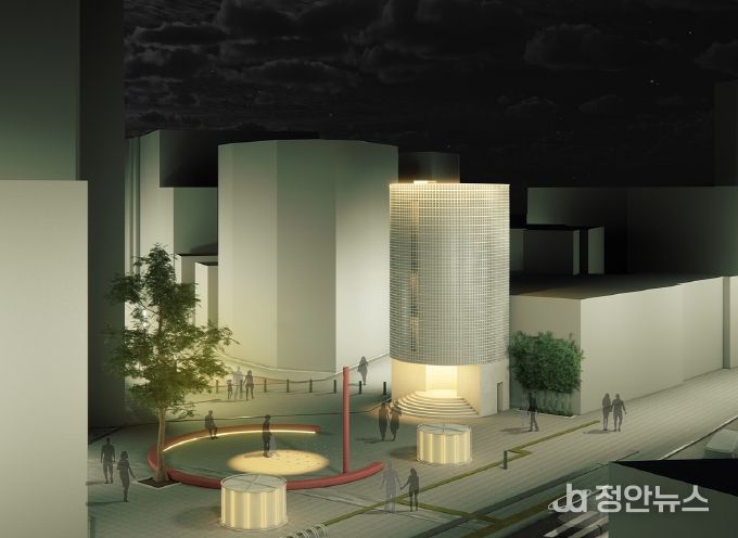 옛 중파 신축 건물 및 광장 조감도