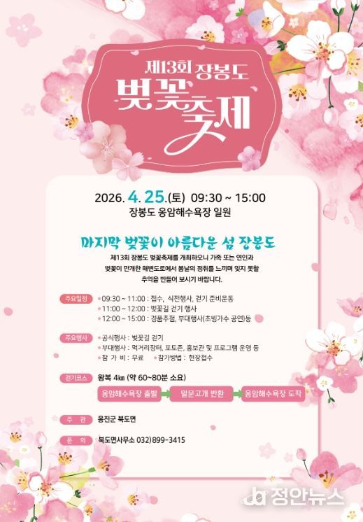 옹진군 북도면, 제13회 장봉도 벚꽃축제 개최