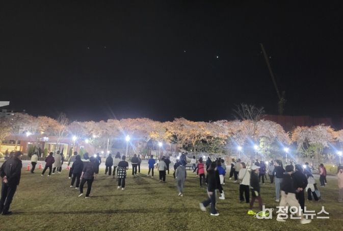 “퇴근 후 공원에서 힐링해요” 고성군 별빛체조